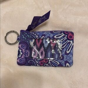 Vera Bradley Purple and Blue Keychain Wallet